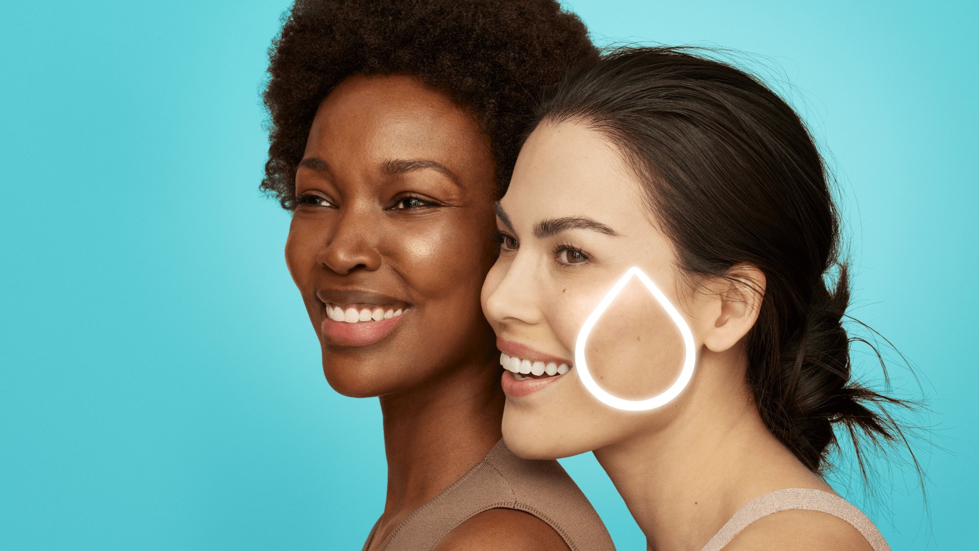 Two women with hydrated, healthy-looking skin, SKINVIVE by JUV&Eacute;DERM&reg; at Florida Aesthetics and Wellness in Brandon, FL