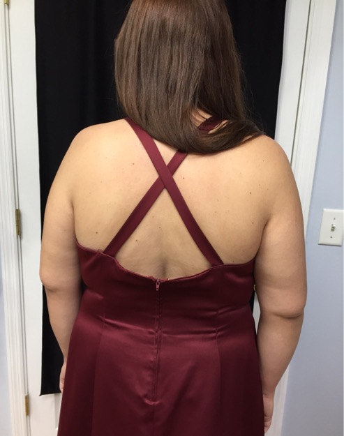 Sabrina after losing 51 pounds, back view